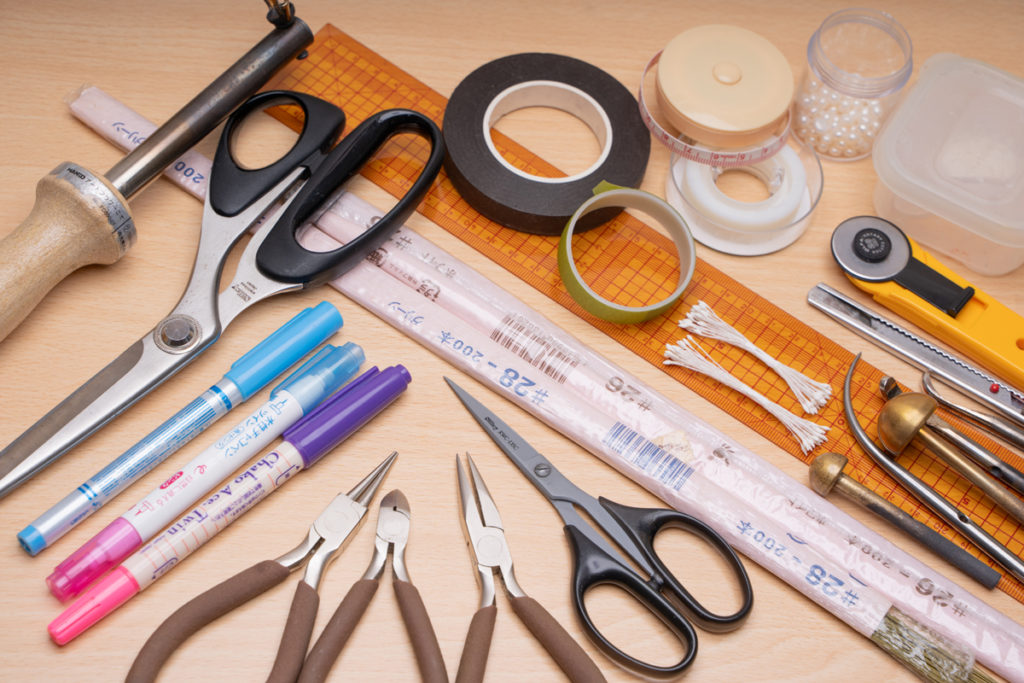 布花・紙花作りに使う道具